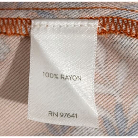 J.Jill Womens Shorts M Orange White Blue Pockets Elastic Waist Drawstring NWT - Picture 8 of 9